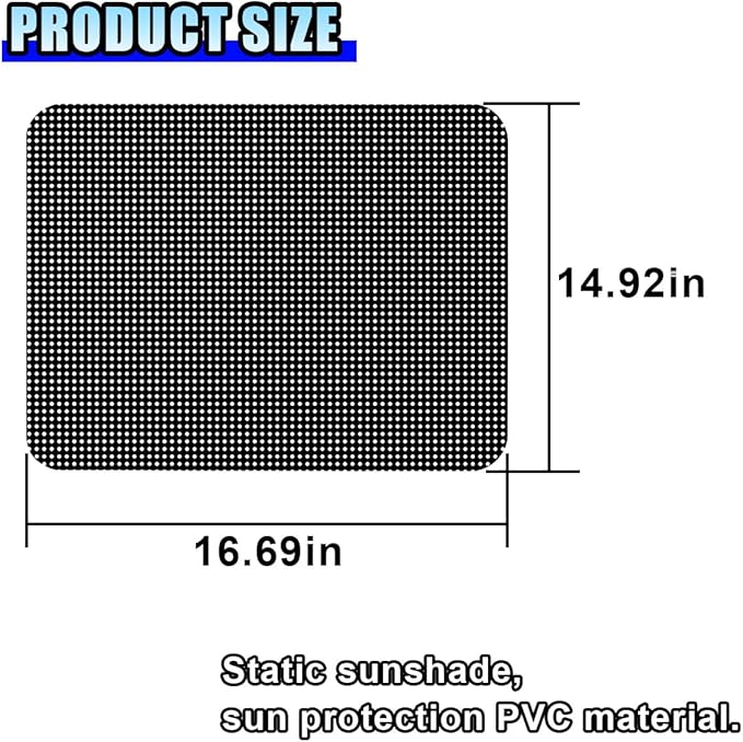 4PCS Car Side Window Sunshade, Block UV Rays Privacy Protector Car Static Cling Film Sticker, Reusable Washable Auto Shade Stickers for Heat Glare Protection, Window Film for Most Cars