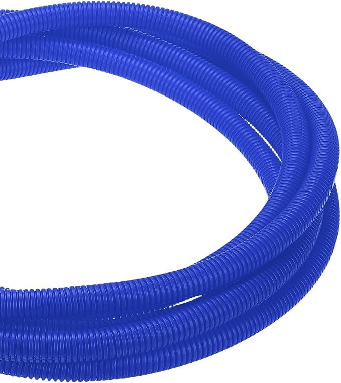 DMiotech 50ft Wire Loom Split Tubing 5/8 Inch(15.9mm) ID, Cord Protectors from Pet Flexible Conduit Cable Management for Office Home Garden, Blue