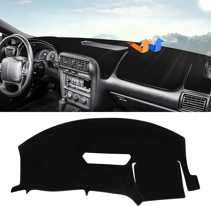 Autorder Dashboard Cover Mat for Chevy Chevrolet Camaro 1997 1998 1999 2000 2001 2002 Accessories Dash Cover Upgrade Velvet Dash Mat Sunshade Glare UV Rays Protector