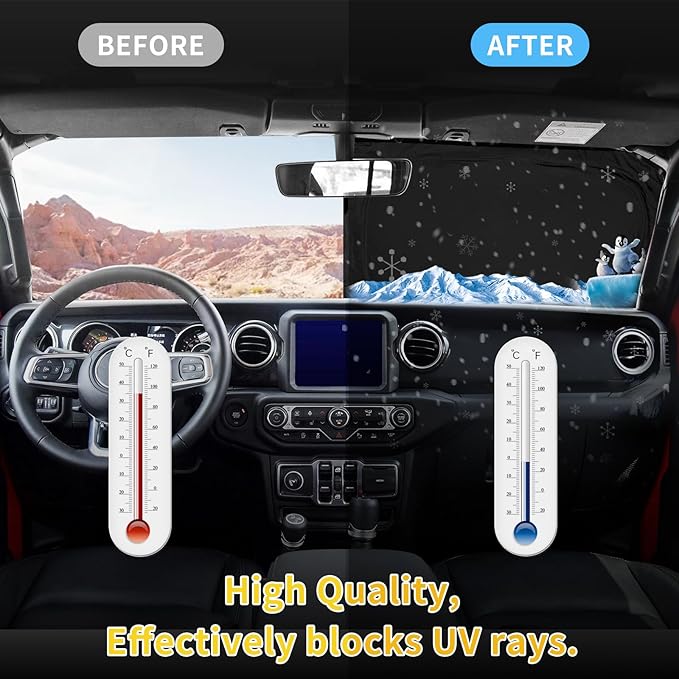 Sun Shade Sunshade for Chevrolet Camaro Coupe 2016-2025 Windshield Cover, 4-Layers Sun Shield 250T Silver Coating Sun Visor for Chevy Camaro Coupe Window Shade Blocks UV Rays Car Accessories