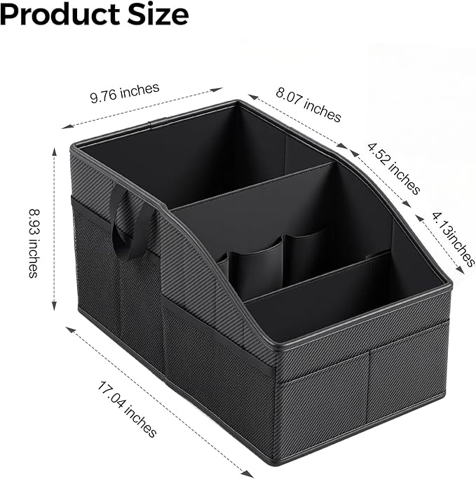 Car Caddy, Easy to Clean Middle Seat Car Organizer for Kids, Support Up to 33 LB of Weight Car Front Seat Organizer, Captain Chairs Organizers for SUV Camper Van Tissues Toys Holder