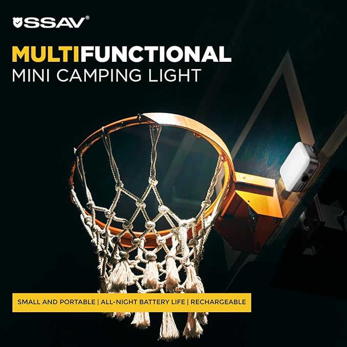 SSAV Army LED Camping Lantern | Magnet Base | IPX4 Splash Proof Outdoor Flashlight | Multi-Purposes Camping Light or Puck Light for Hurricane, Emergencies, Camping, Hiking & Power Outage