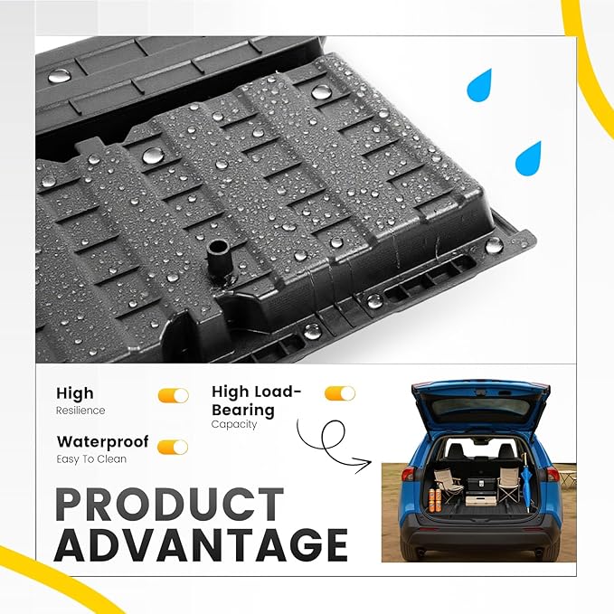 Rear Hatch Trunk Hidden Storage Box Compatible with 2019-2025 Toyota RAV4 (Not Fit RAV4 Prime) Insert Cargo Organizer Storage