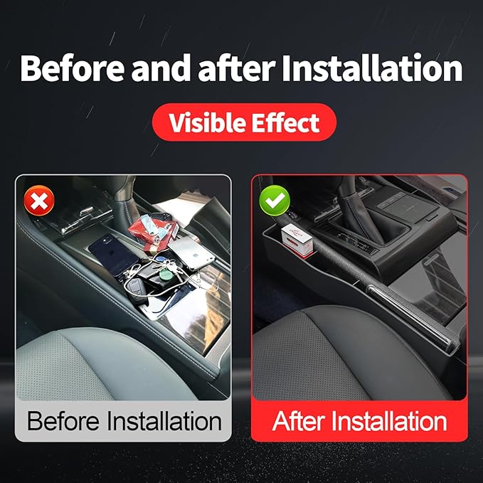 Suitable for 2022-2023 Lexus GX460 Seat Gap Storage Box 400 Central Control Storage Box Modification (2022-2023 Black-Master Driving)
