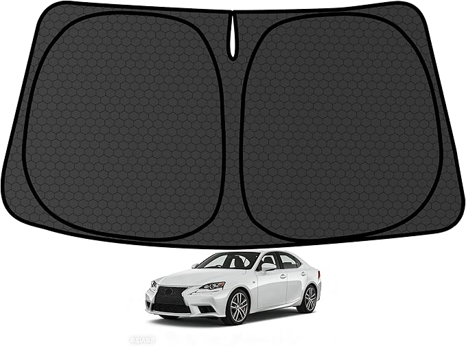 IS300 IS350 IS500 IS250 IS200t Customized Windshield Sun Shade for 2014-2026 IS300 IS350 IS500 IS250 IS200t Front Window Sunshade Visor Protector Foldable Blocks UV Rays Keep Car Cooler Accessories