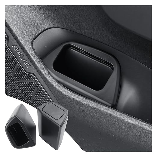 LUWU Car Trash Can Compatible with 2019 2020 2021 2022 2023 2024 2025 RAV4 Interior Accessories Car Trash with Lid Portable Mini Trash Dustbin Garbage Trash Bin Car Waste Bin Leak-Proof 2PCS