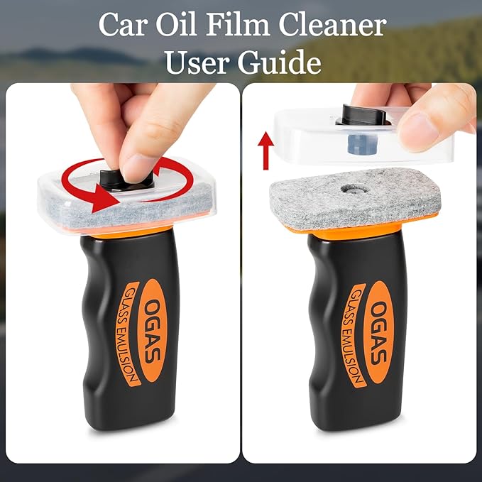 Car Oil Film Cleaner,Glass Emulsion Cleaner,Handle Oil Film Remover&Windshield Cleaner For Cars Window, Glass Emulsion, Crystal Clear View