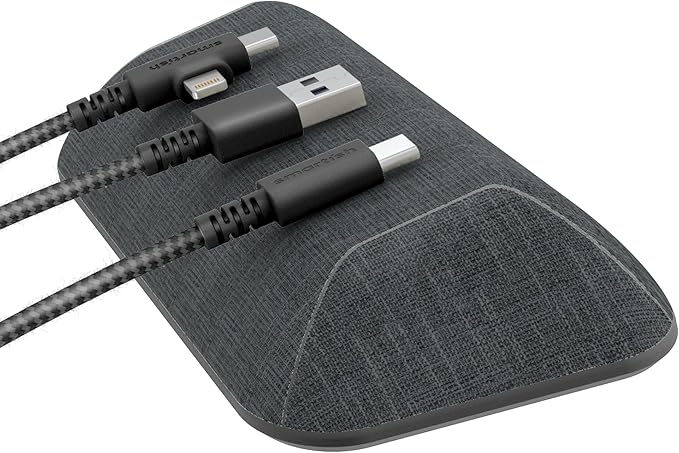 Smartish® Magnetic Cord Holder - Bigger Cable Wrangler Organizer with Magnet Clips for Charger Management on Desktop, Nightstand - Holds 6+ Cables - No. 2 Pencil Gray