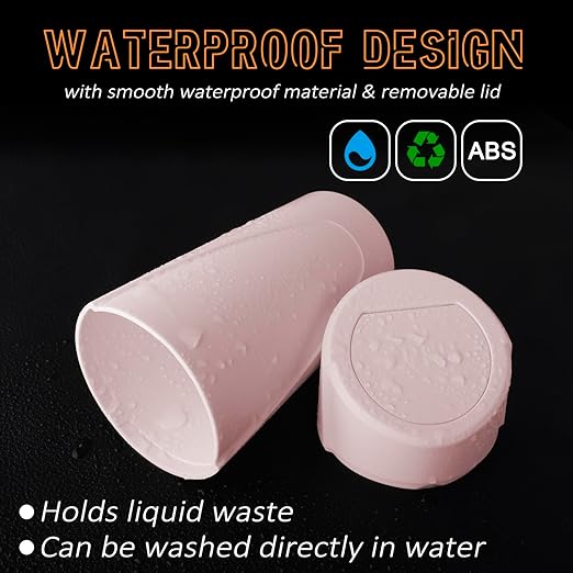 Car Trash Can with Lid-2Pack, Leakproof Garbage Can with 80 Attached Trash Bags, Mini Essential Car Accessories for Interior for Car, Home, Office（Sakura Pink）
