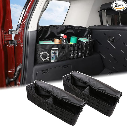 Aunginsy Car Trunk Organizer Compatible with Toyota FJ Cruiser 2007-2021+, 2PCS Left & Right Side Trunk Storage Bags Backseat Hanging Storage Multi-Compartment Oxford Cloth Space Saving Accessories