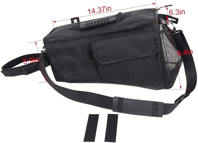 JeCar for JK Wheel Well Storage Bag Rear Trunk Organizer with Carrying Handle for 2007-2018 Jeep Wrangler JK & Unlimited 4 Door (Driver Side)