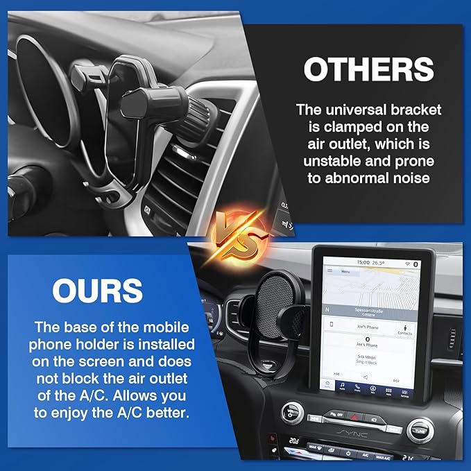 Autorder Car Phone Holder for Ford Explorer 2020-2024 Accessories 10.1-Inch Cell Phone Mount with Dash Organizer Hands-Free 360 Degree Rotation