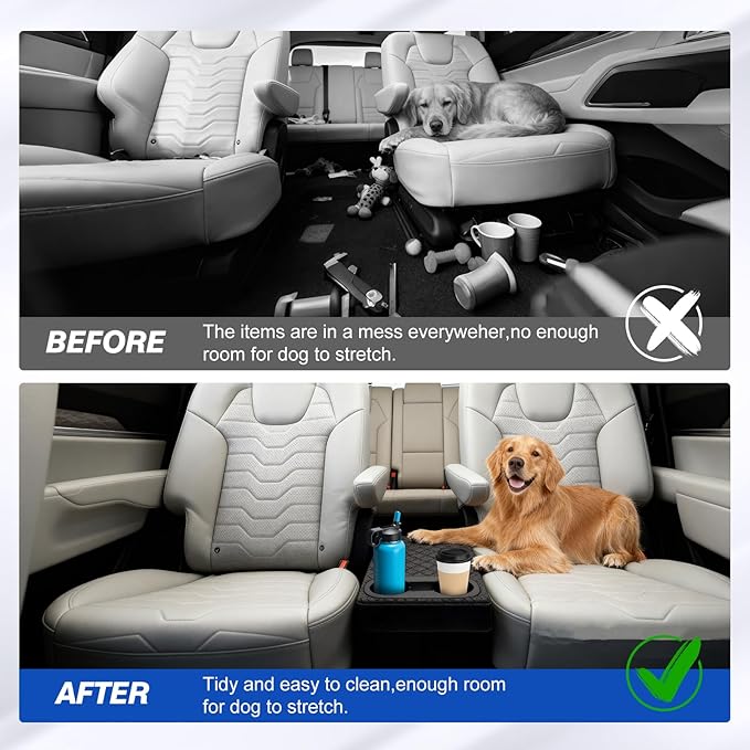 Shademax Custom for Kia Telluride Seat Organizer with Cup Holders Car Backseat Organizer for Kia Telluride 2020-2025 2026 Accessories Car Console Organizer for Kids Toys, Baby Supplies, Travel Dog Toy