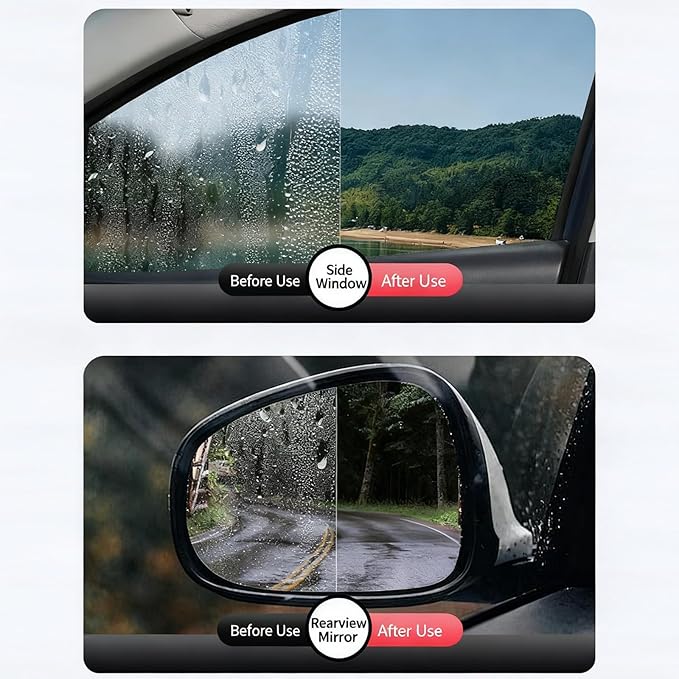 Clear Vision Windshield Cleaner, ClearVision Car Glass Cleaner, Automotive Oil Film Cleaning Brush for Car Windows, Improves Glass Clarity and Visibility(2Pcs)
