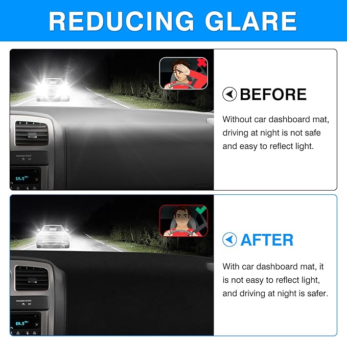 Autorder Dashboard Cover Mat for Chevy Chevrolet Colorado/GMC Canyon 2004-2012 Accessories Dash Cover Upgrade Flannel Dash Mat Sunshade Glare UV Rays Protector