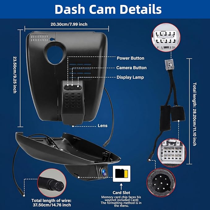 4K Dash Cam Dedicated for Mazda CX5 2019-2025 & CX9 2020-2024, Fit Mazda 2.5 S, OEM Style Hidden Car Recorder with 64GB Card, UHD 2160P, Sunroof Plug Power, UHD 2160P, Night Vision, WiFi, G-Sensor