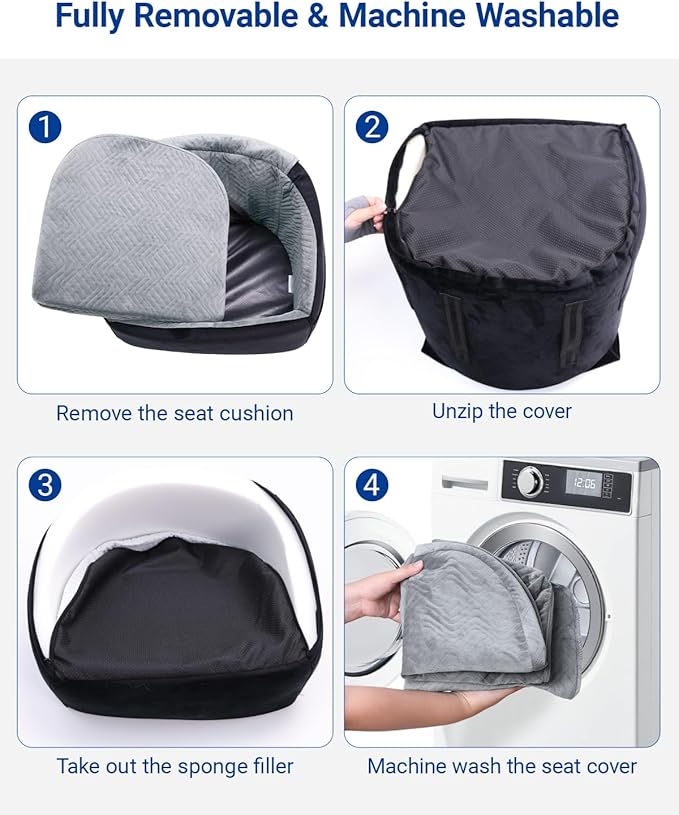 NUPIDA Dog Car Seat for Small Dogs, Dog Booster Seat with Extendable Backrest, Pet Car Seats up to 30 lbs, Washable Removable Cover Travel Bed with Storage Pockets and 2 Safety Leashes, Black&Grey