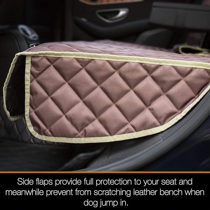 iBuddy Car Seat Cover Waterproof Back Seat Cover for Kids and Dogs Without Smell Heavy Duty and Nonslip Rear Seat Protector Non Stick Fur Bench Seat Cover for SUV Van Easy to Install Machine Washable