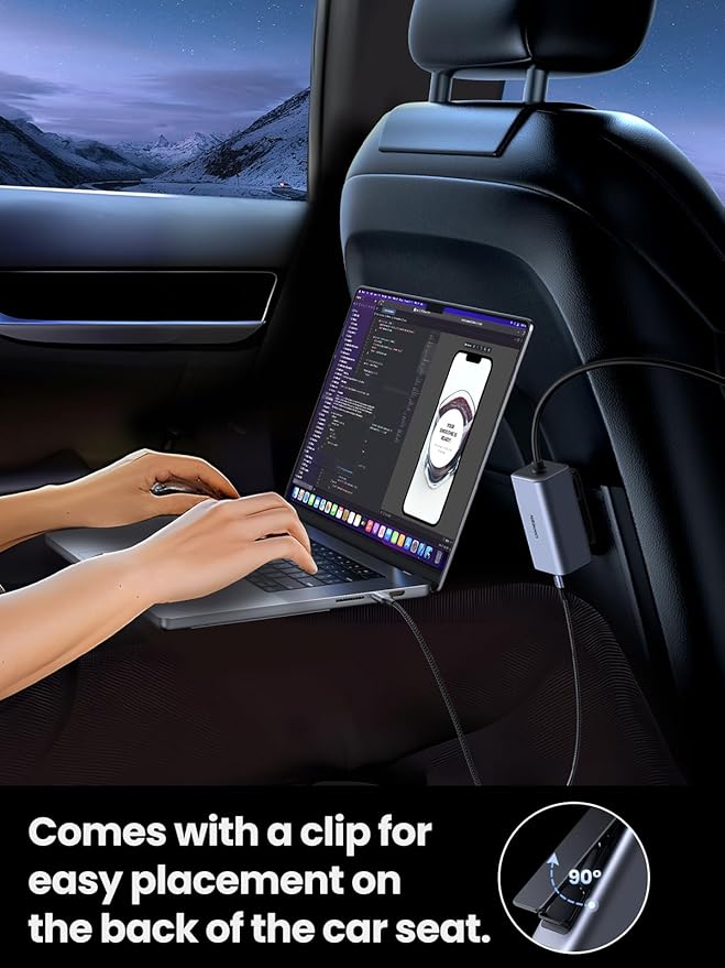 UGREEN 150W USB C Car Charger, PD 3.1 140W Car Charger Adapter Fast Charging 4-Port Cigarette Lighter USB Multi Port Charger Compatible with iPhone 17/16/15, Galaxy S24/S23, iPad, Tablet, Laptop