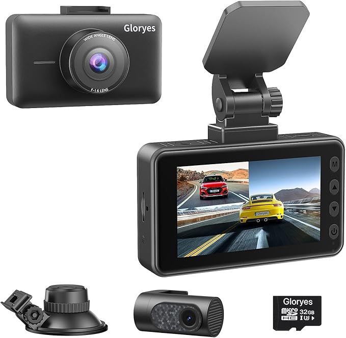2025 4K Dash Cam Pro Car Camera - Dash Cam Front and Rear,4K/3840 True Dash Camera for Cars,Dash Cams 3.0'' IPS Screen,IR Night Vision,24H Parking,Loop Recording,Free 32G SD Card,Support 512GB