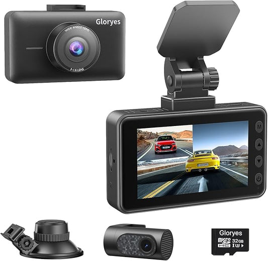 2025 4K Dash Cam Pro Car Camera - Dash Cam Front and Rear,4K/3840 True Dash Camera for Cars,Dash Cams 3.0'' IPS Screen,IR Night Vision,24H Parking,Loop Recording,Free 32G SD Card,Support 512GB