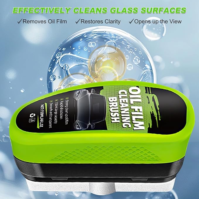 Oil-Free Car Glass Brushes,Upgrade 2.0 Clearvision Car Windshield Cleaner,Oil Film Cleaning Brush For Car Windows,Clearvision Cars Windshield Cleaner Tool Prevents Rain And Fog