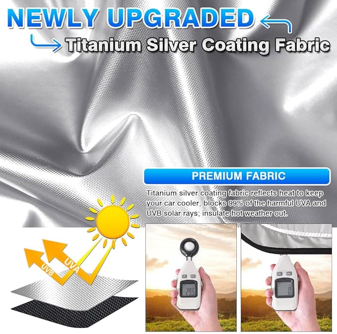 T TGBROS Custom Fit Windshield Sunshade for BMW X7 2019-2023 2024 Window Sun Shade Foldable Sun Shield Upgrade Reflective Polyester Cover