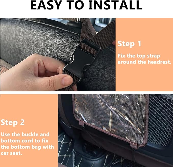 2 Pack Tactical Seat Back Gun Racks, Truck Gun Rack for Hunting Gear, Camo Gun Holder for Car with Molle Panel, Automotive Gun Racks for Hunting Rifles/Shotguns, Hunting Gift for Men