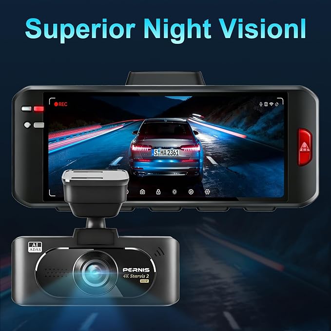 4k AI Dash Cam Front and Rear,STARVIS 2 Sensor,Free Card Included,5.8GHz WiFi Dash Camera for Cars,Built-in GPS,G-Sensor,Night Vision,3.16" Screen,24H Parking Mode,Support 1T Max