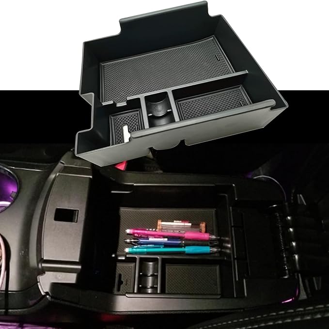 Center Console Organizer Interior Storage Box fit for Ford Explorer 2019 2018 2017 2016 2015 2014 2013 2012 Accessories Armrest Secondary Storage Tray