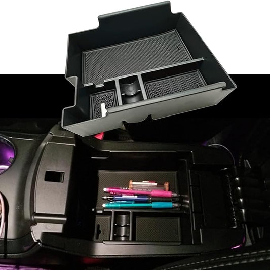 Center Console Organizer Interior Storage Box fit for Ford Explorer 2019 2018 2017 2016 2015 2014 2013 2012 Accessories Armrest Secondary Storage Tray