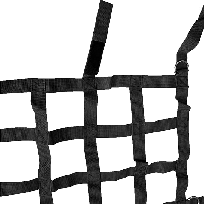 Car Front Rear Partition Barrier Net Replacement for Wrangler JK JL Unlimited 2007-2023 Gladiator JT Truck 2 Door 4 Door Pet Safe Drive (Black)