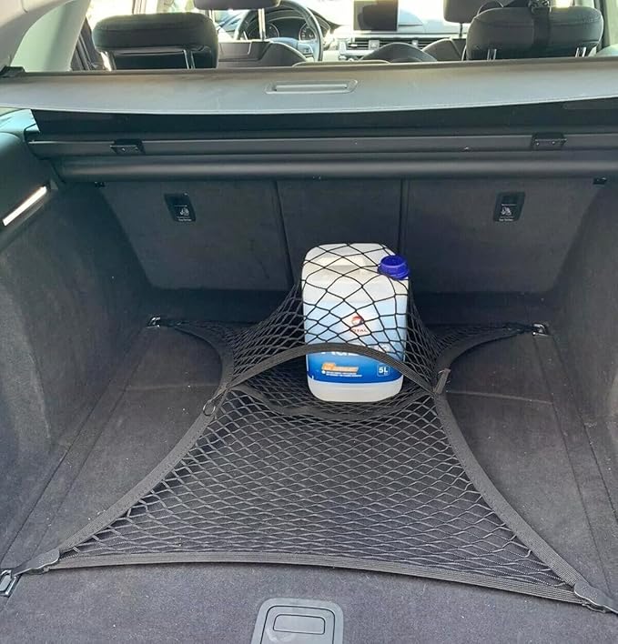 Qty.2 Trunk Organizer Cargo Nets for AUDI Q8 SQ8 2019-2025 – Envelope + Floor Style Cargo Nets for SUV–Premium Mesh Car Trunk Organizer Vehicle Carrier Storage– Compatible with AUDI Q8