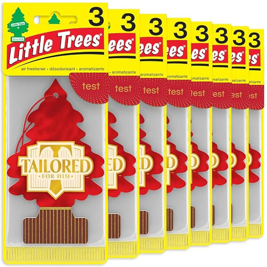 LITTLE TREES Car Air Freshener | Hanging Tree Provides Long Lasting Scent for Auto and Home | Tailored for Him, 24 Air Fresheners