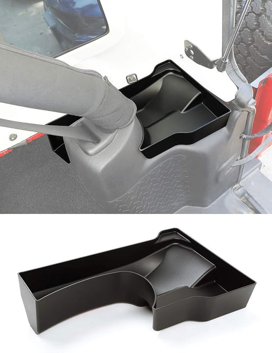 Savadicar Wheel Well Storage Bin, Rear Trunk Organizer, Cargo Storage Tray for 2011-2018 Jeep Wrangler JK JKU 2/4 Door, Interior Storage Expansion Accessories, Right Side, Black, 1 PCS