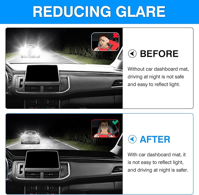 Autorder Dashboard Cover Mat for 2021-2024 Chevrolet Suburban/Tahoe/GMC Yukon Accessories Dash Cover Flannel Dash Mat Sunshade Glare UV Rays Protector (Not for Yukon Denali)