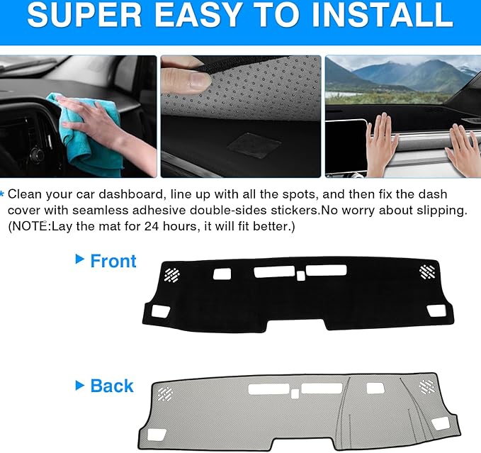 Autorder Dashboard Cover Mat for 2023 2024 2025 2026 Chevy/Chevrolet Colorado Accessories Dash Cover Upgrade Velvet Dash Mat Sunshade Glare UV Rays Protector