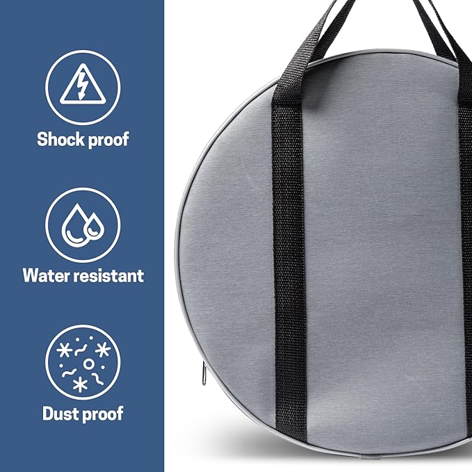 14 Inch Jumper Cable Bag,Tools Cable Bag, Cable Storage Organizer With Exterior Pocket For EV Charging Cables for Electric Vehicles,Extension Cables