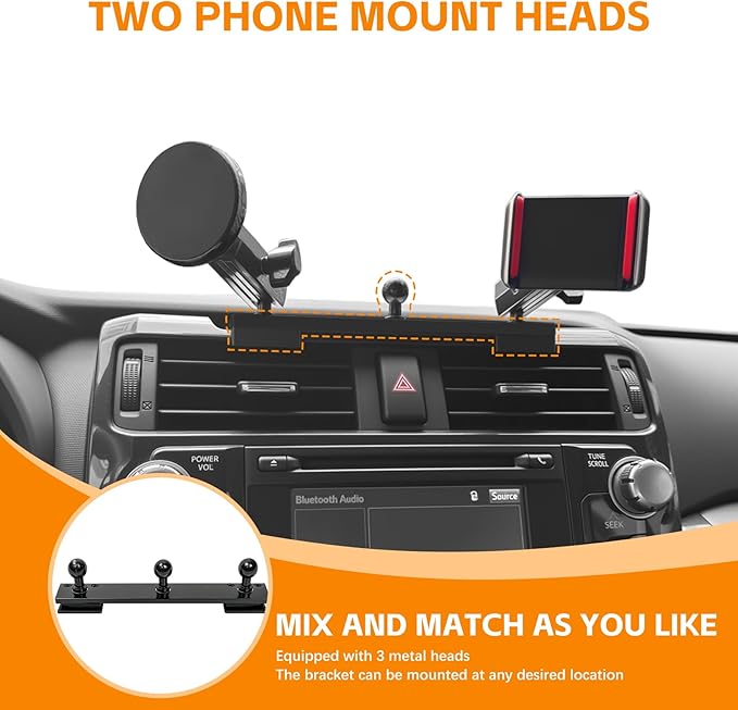 Metal Dashboard Phone Holder Compatible with 2010-2024 Toyota 4Runner Dashboard Magnet Phone Mount for 2023 Toyota 4Runner Accessories(4runner 2010-2024)