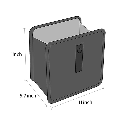 KMMOTORS Jopps Premium Diamond Car Trash Can – Luxury Foldable Bin with Strap, PU Leather & Oxford, Waterproof, Bling Crystal Design for Stylish Interiors (Large, Diamond Black)