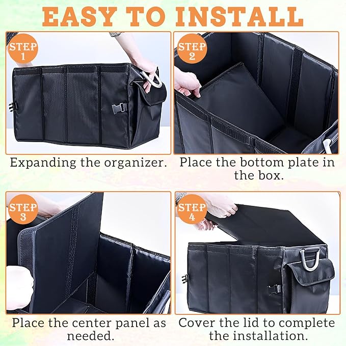 Fhiny Dog Backseat Extender with Storage, 23.2'' x 13.4'' Collapsible Back Seat Extender for Dogs Pet Front Seat Extend for Car Puppy Car Seat Gap Filler with Pockets for Small & Medium Dogs