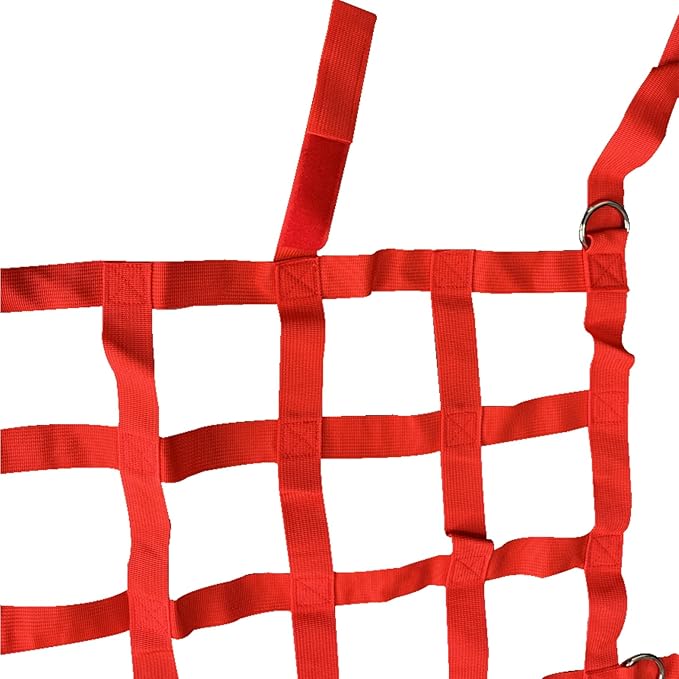 Car Front Rear Partition Barrier Net Replacement for Wrangler JK JL Unlimited 2007-2023 Gladiator JT Truck 2 Door 4 Door Pet Safe Drive (Red)
