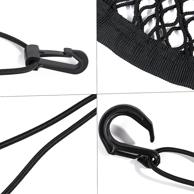 Dog Car Net Barrier Pet Barrier with Auto Safety Mesh Organizer Stretchable Seat Back Net Bag Safety Car Divider for Kids and Pets,2-Layer