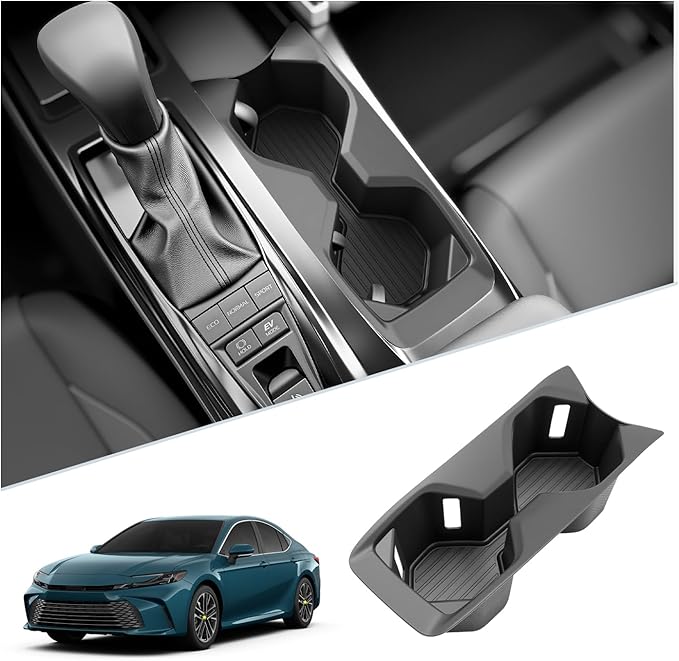 SKTU 2025 2026 Camry Cup Holder for 2025 2026 Toyota Camry (LE/SE/Nightshade/XLE/XSE) Central Control Cup Holder Toyota Camry 2025 2026 Accessories Durable Rubber Cup Pad