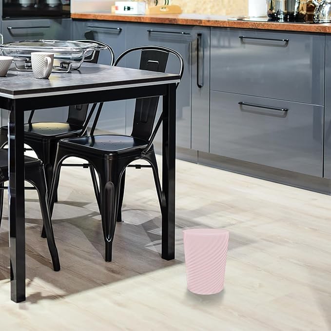 DAJITRE 1.8 Gallon Small Trash Can Wastebasket Recycling Bin Slim Profile for Compact Spaces Bathroom, Office, Bedroom, Kitchen (1.8 Gallon, Pink)