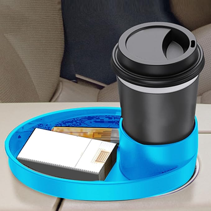 Asixxsix Car Seat Snack Tray, Travel Tray for Kids Car Seat, Stroller, Booster and Anywhere with Cup Holder, Cup Holder Tray for Snacks, Car Seat Tray for Kids Travel, Toddler Road Trip