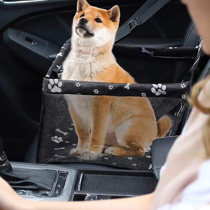 Myuilor Pet Dog Car Booster Seat Carrier,Portable Foldable Carrier with Seat Belt for Dog Cat up to 30lbs …