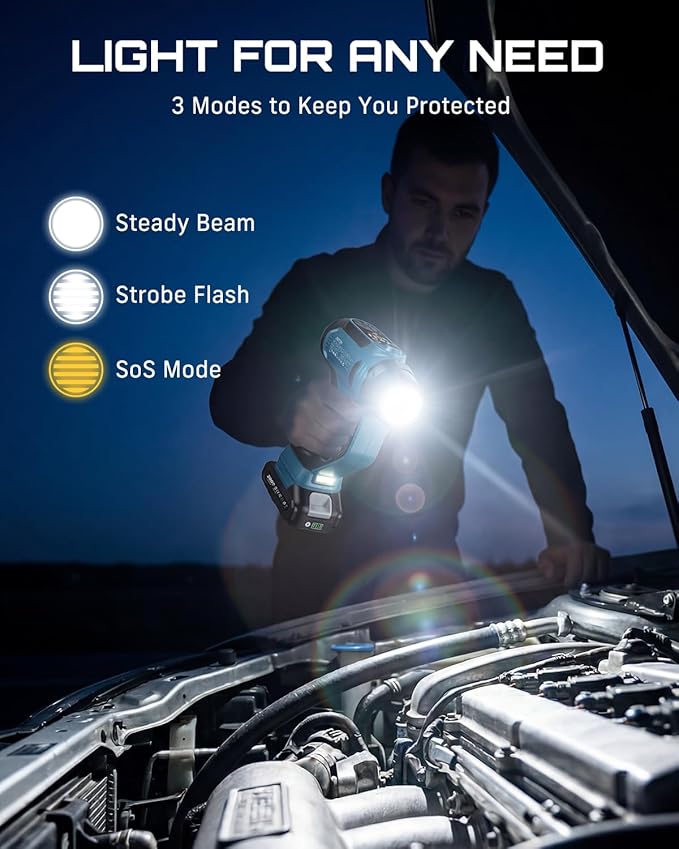 SEESII 2-IN-1 Tire Inflator & Car Vacuum with 2×2000mAh Batteries, 150PSI Rapid Portable Air Compressor, 20000Pa Suction, 21V Cordless Air Pump, Digital Gauge, LED Light for Car, Ball, Bike, Home