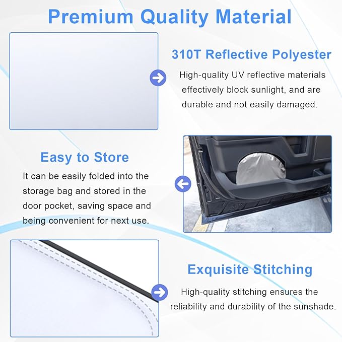 Windshield Sun Shade for 2022-2026 Refreshed Chevy Silverado 1500/GMC Sierra 1500, 2024-2026 Silverado/Sierra 2500HD 3500HD Front Windshiled Sun Visor UV Protection Foldable Sunshade