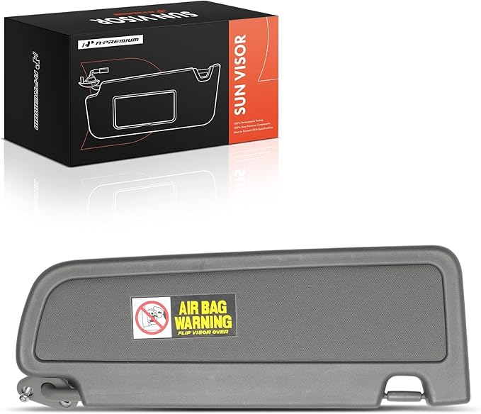 A-Premium Driver Left Side Sun Visor Compatible with Honda Civic 2006 2007 2008 - with Vanity Mirror, Dark Gray Color - Replaces 83280-SNA-A01ZA, 83280SNAA01ZA